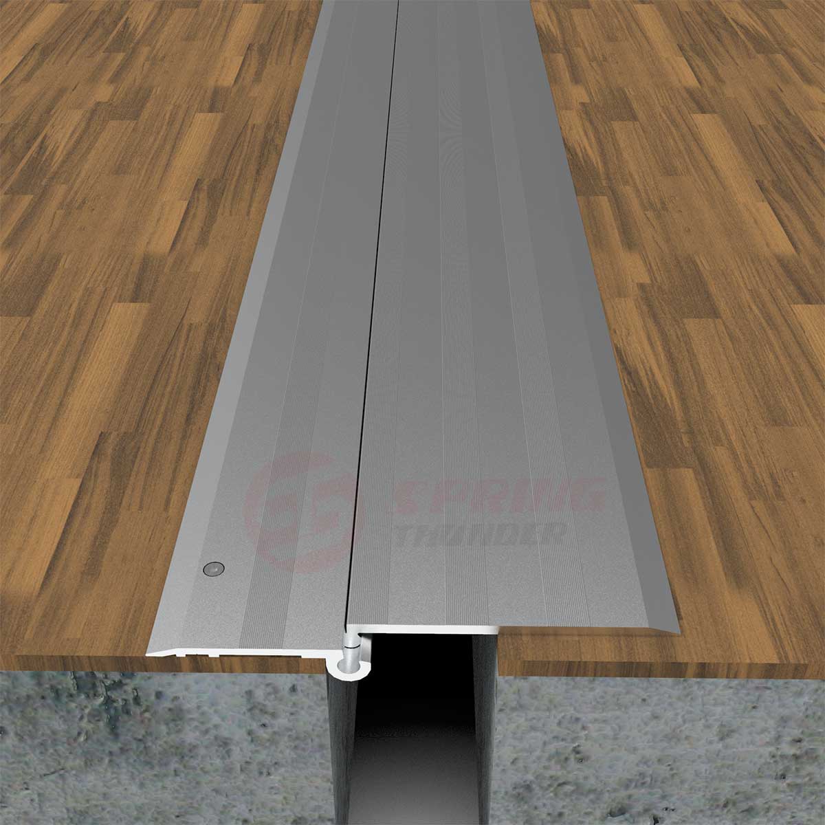 Single Hinged Aluminum Floor Expansion Joint Cover Uneven Slab