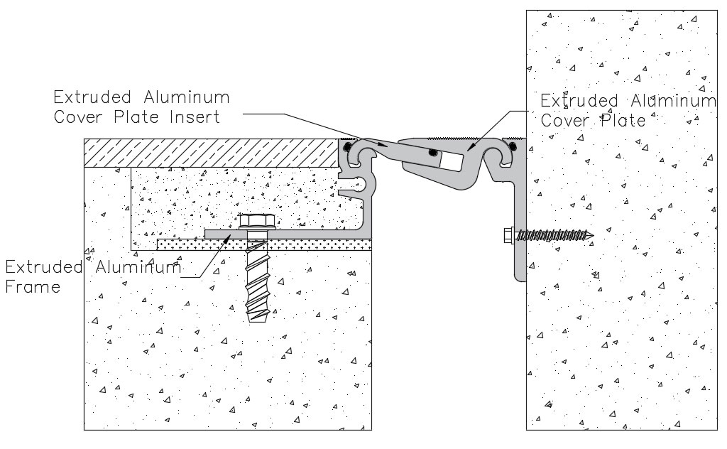 drawing details of High Traffic Floor Expansion Joint Cover 2