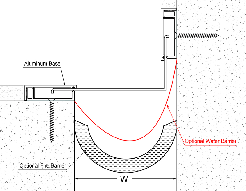 drawing details of Flush Aluminum Wall Expansion Joint IL2 2