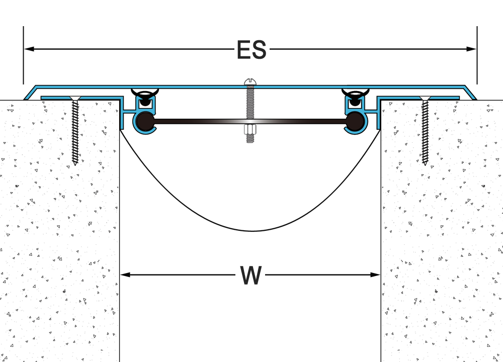 drawing details of Surface Mount Seismic Wall Expansion Joint Cover For Drywall 1