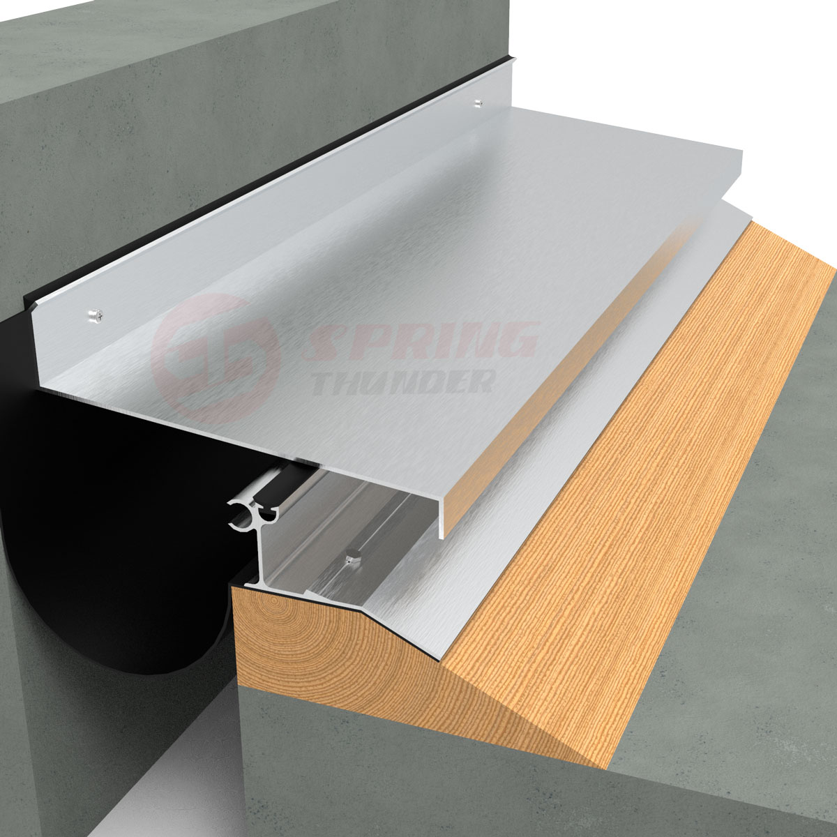 Aluminum Roof To Wall Expansion Joint Cover