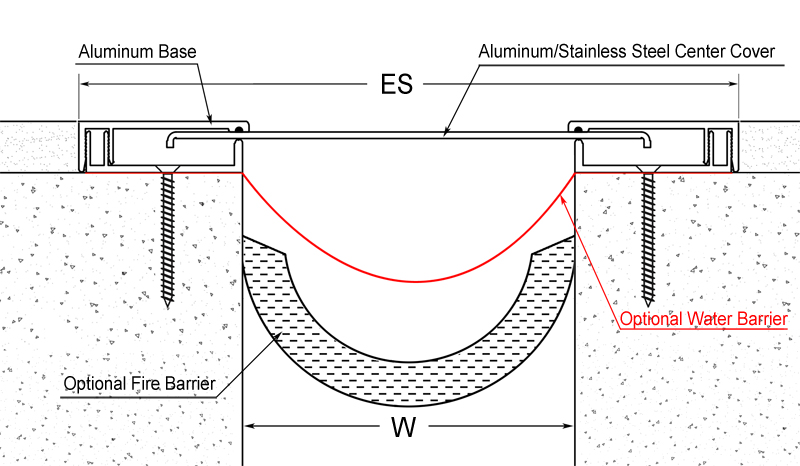 drawing details of Flush Aluminum Wall Expansion Joint IL2 1