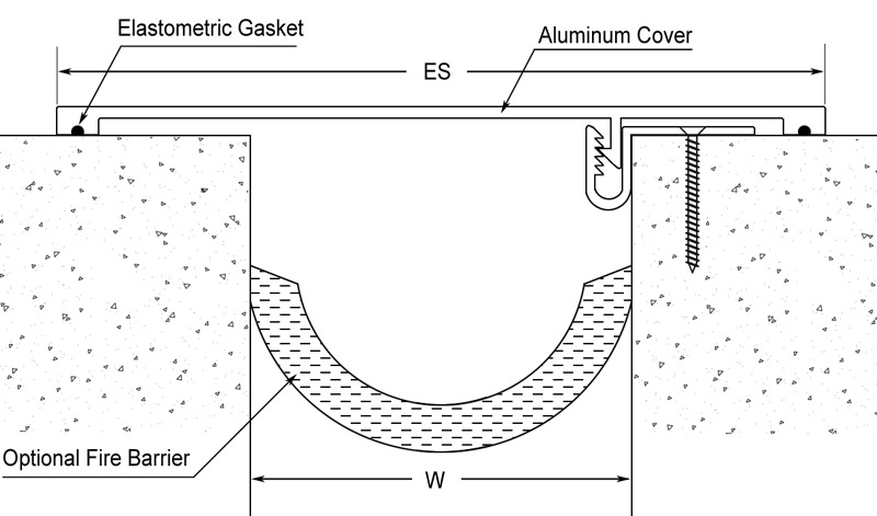 drawing details of Interior Aluminum Wall Expansion Joint IL1 1