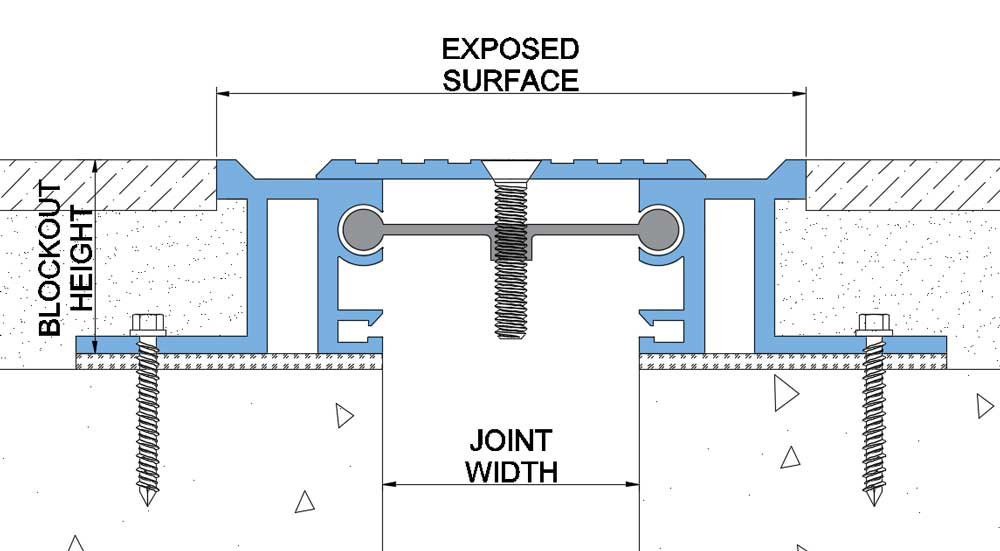 drawing details of No Bump Metal Floor Expansion Joint FIL 1