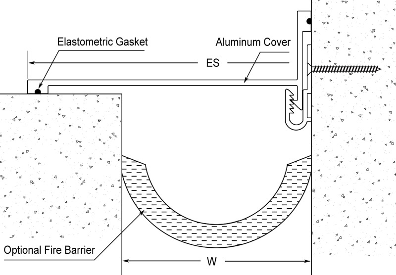 drawing details of Interior Aluminum Wall Expansion Joint IL1 2