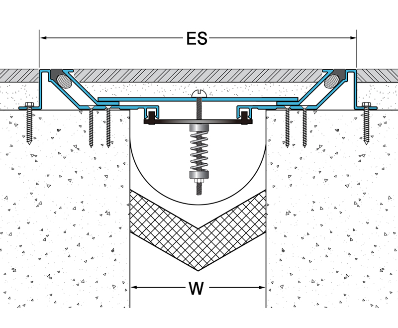 Seismic Deep Finish Floor Expansion Joint Floor to Floor drawing details