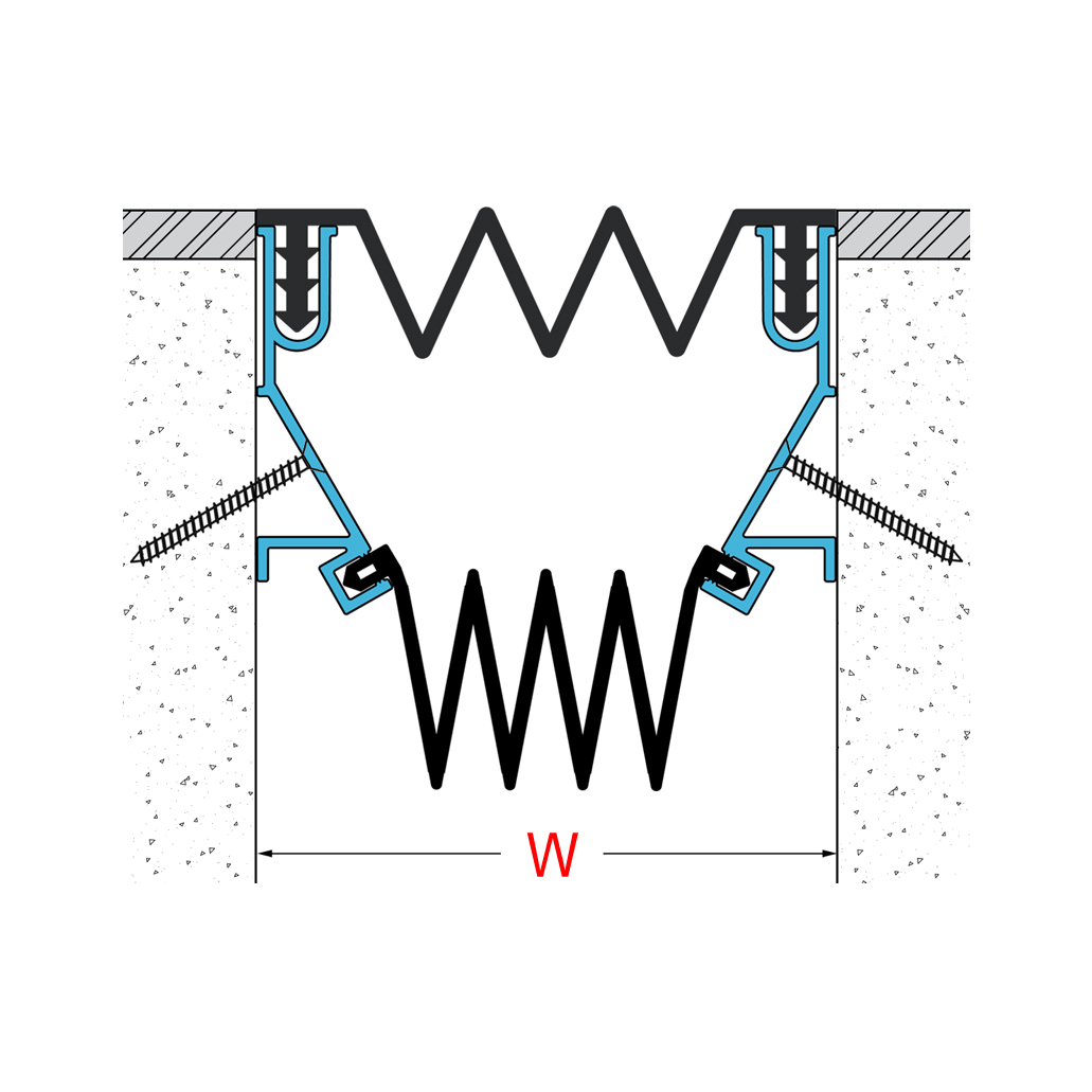 drawing details of Flush Mount Vertical Expansion Joint for Wall (ER) 1