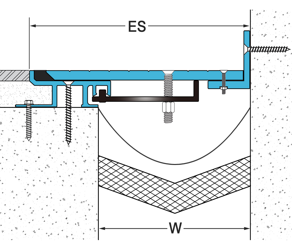 Heavy Duty Parking Garage Expansion Joint Cover Floor to Wall