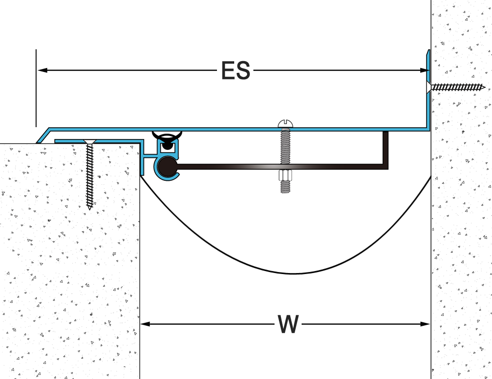 drawing details of Surface Mount Seismic Wall Expansion Joint Cover For Drywall 2
