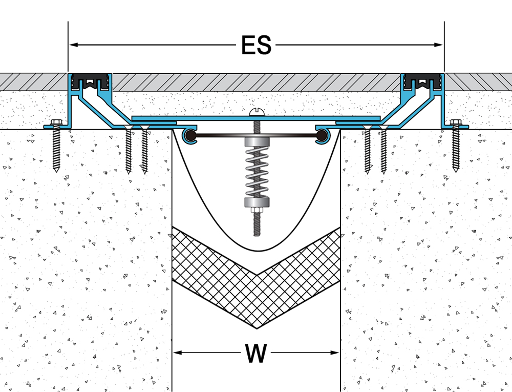 Floor to Floor Flush Seismic Floor Expansion Joint SFFS drawing detail