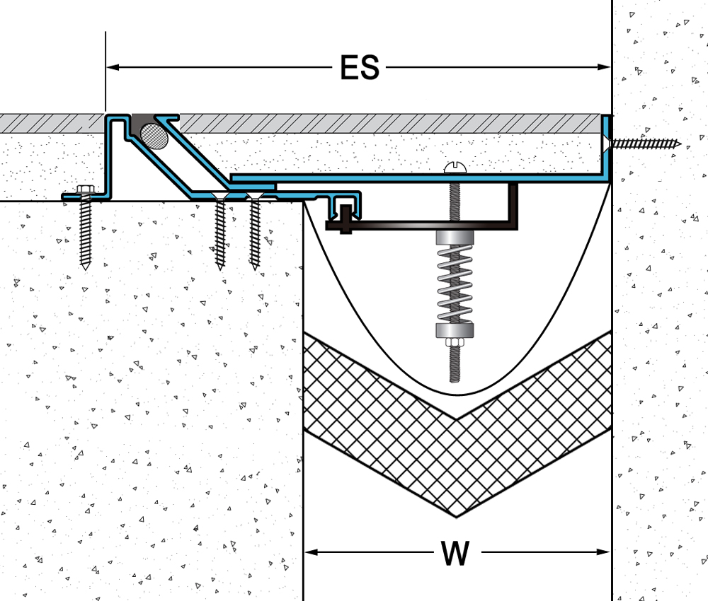 Seismic Deep Finish Floor Expansion Joint Floor to Wall drawing details 2