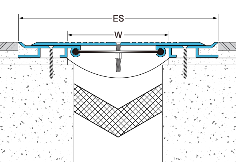 drawing details of Metal Floor Expansion Joint Cover FEM 1