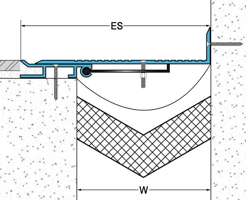 drawing details of Metal Floor Expansion Joint Cover FEM 2